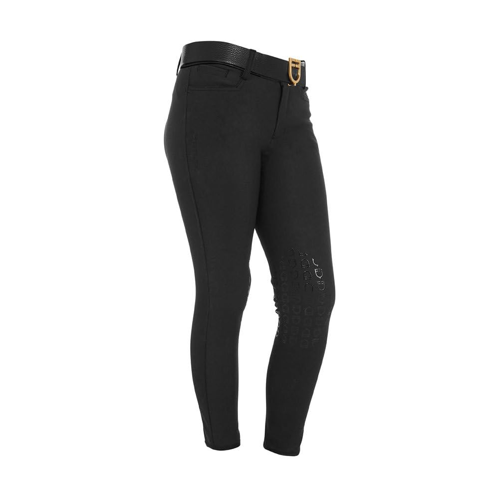 Pantaloni equitazione unisex bambini slim fit modello Amani con grip sulle ginocchia 12 anni