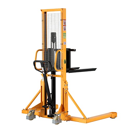 APOLLOLIFT Manual Pallet Stacker with Straddle Legs 1100lbs Capacity 63