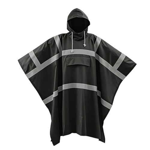 Cape de pluie haute visibilité réfléchissante avec poche pour vélo