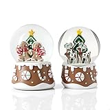 Aobaks S/2 Christmas Snow Globe, 100mm Water Globe, Musical Gingerbread Man Snow Globe, Crystal Water Globe Decoration, Snowglobes.