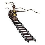 ID 1941 Train On Tracks Patch Railroad Locomotive Embroidered Iron On Applique