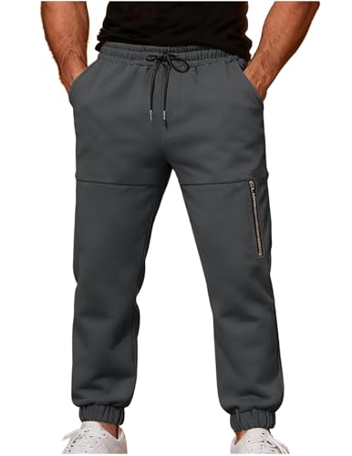 Pantalon de jogging coupe droite pour homme en toile décontractée