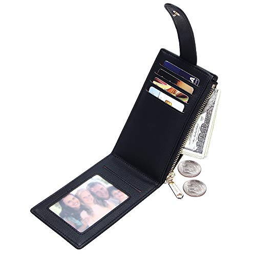 Badiya Rfid Card Holder Wallet For Women Slim Wallets Bifold Multi Card Case Zipper Coin Purse #TOP2