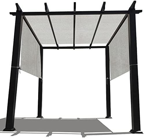 Universal Pergola Replacement Canopy Shade Cover with Breathable HDPE Fabric & Rod Pockets for 10 x 10 FT Pergola, Canopy Size: 192'' L x 106'' W (Mocha Brown) image 19