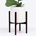 Plant Stand with Planter - Flower Pot Included | Large Modern Plant Pot with Wood Stand | Perfect for Succulent Plants, Indoor Plants & Artifical Plants (11 inch)