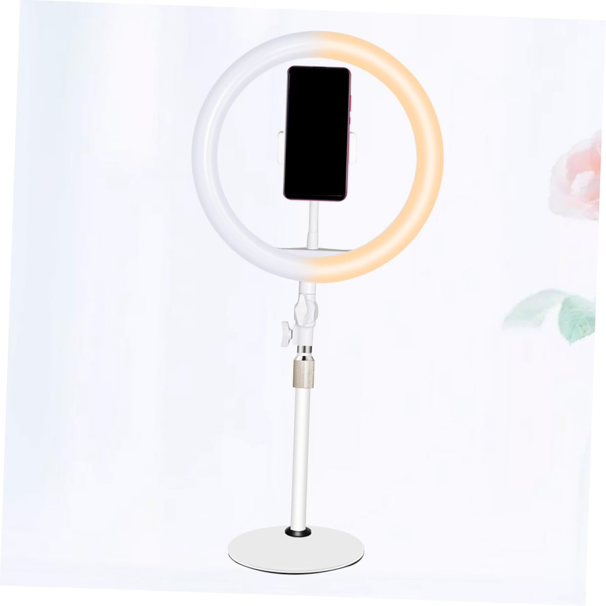 Gatuida Lampada Selfie LED Supporto Regolabile in Ferro e Plastica da 10 Pollici Luce Bianca Alimentazione USB e Risparmio Energetico per Live Streaming per Fotografia e Video