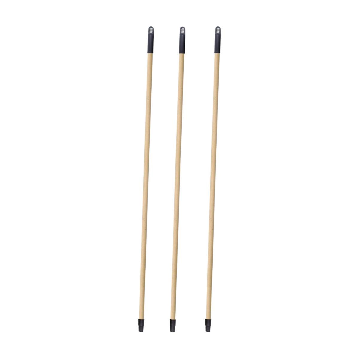 MAURY'S Set 3 Manici Scopa Legno