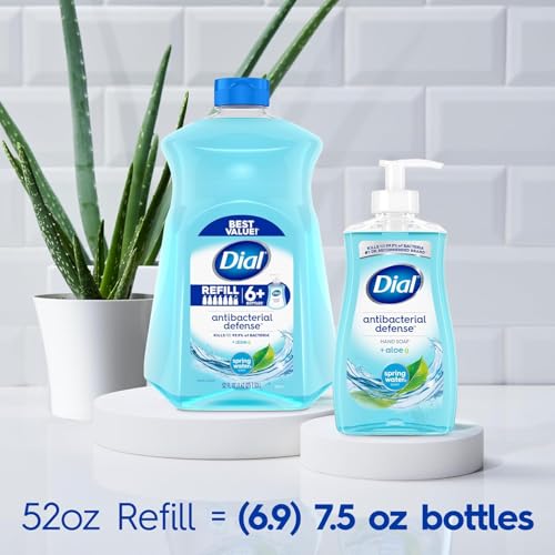 Image of Liquid Hand Soap Refill, Dial Spring Water Hand Wash, 52 Fl Oz (Bundle of 2 Bottle)