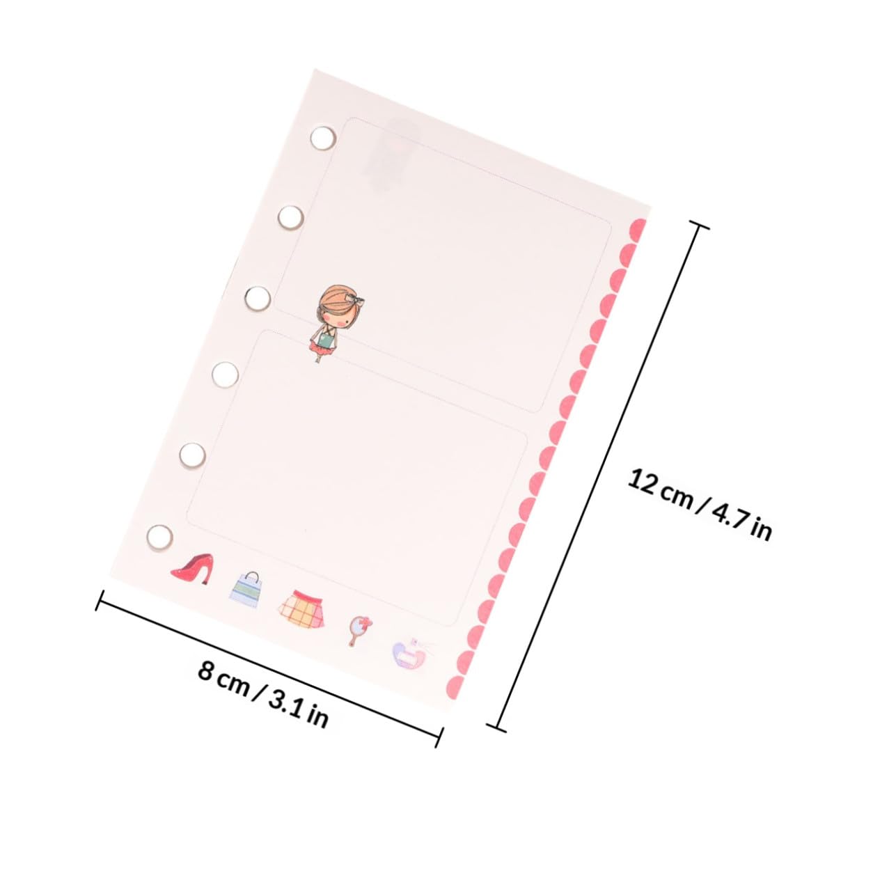 TOYANDONA 6 Anelli A7 Raccoglitore Planner Carta di Ricarica Colorato Cartone Animato