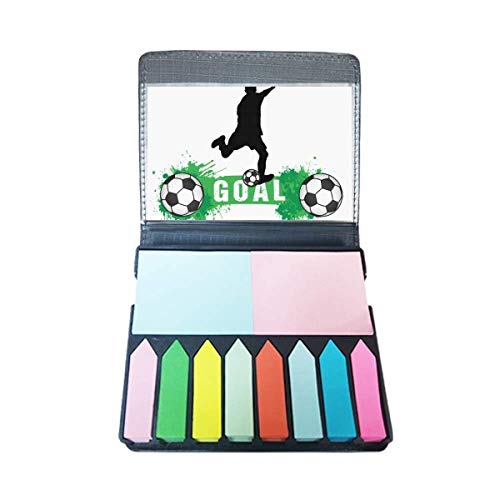 Marque-page de foot coloré autocollant avec notes pour fans de sport