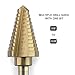 NEIKO 10189A Titanium Step Drill Bit, High-Speed Alloy Steel Bit, Hole Expander for Wood and Metal, 12 Step Sizes from 7/16 Inches to 1 1/8 Inches