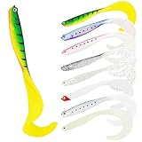 HOTUT Leurres de Pêche Souples, Leurre Souple Mer, Leurre Peche Carnassier, Leurres De Pêche Souples en Plastique pour Peche Truite, Brochet, Sandre, Toutes Sortes de Poissons, Cadeaux Hommes