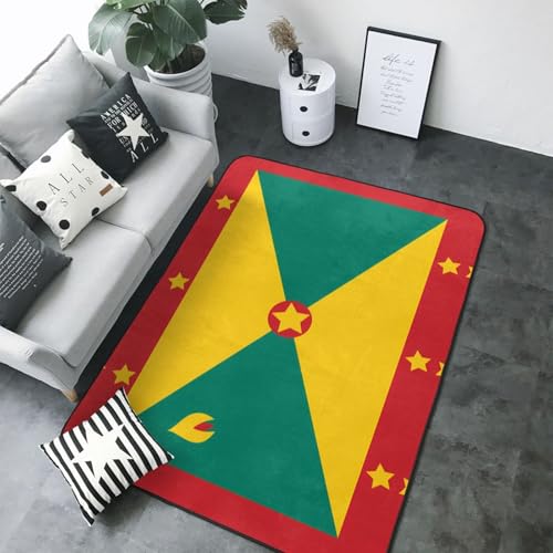 Tapis imprimé drapeau de la Grenade grand modèle antidérapant - 5