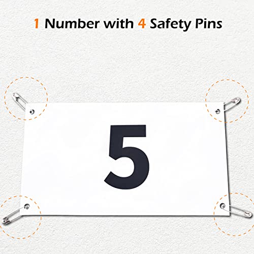 Triwonder Tyvek Running Bib Competitor Numbers With Safety Pins, Running Numbers Paper Tags 1-200, Tearproof And Waterproof 4 X 7 Inches For Marathon Races And Events Sports Games (1-50) #TOP4
