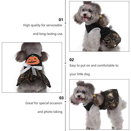 POPETPOP Cachorro Vestido de Halloween - Tema de Halloween Filhote de Cachorro Vestido de AbÃ³bora C