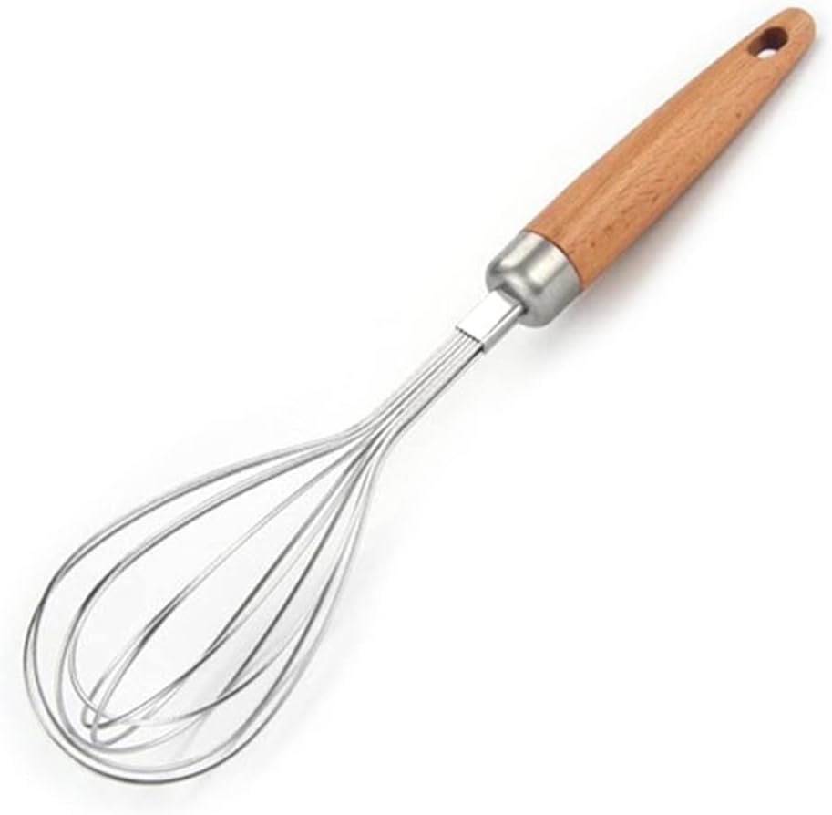 Stainless Steel Egg Beater Hand Mixer Multi-function Cake Stirring Whisk Frother Wooden Handle Kitchen Gadgets Cooking Utensil