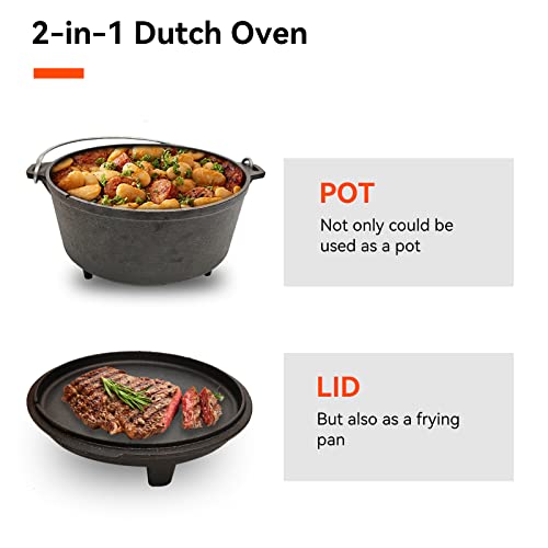 Dutch-Oven-8-Quart-Cast-Iron-Dutch-Oven-with-Lid-for-Outdoors-and-Indoor-Use-Pre-Seasoned-Camping-Cookware-Pot-with-Lid-Large-Dutch-Oven-for-Frying-Griddling-Stewing