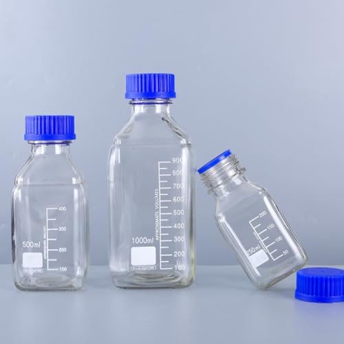 Fioles en verre transparent de laboratoire flacons étanches 250ml