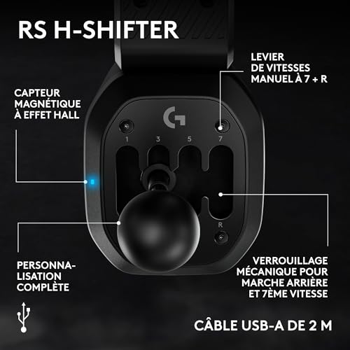 Logitech G RS H-SHIFTER - Levier de vitesses de simulation de course – vue 5