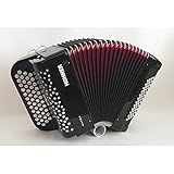  Hohner Nova II 60A - Acordeón cromático con botones - Negro (+ funda)