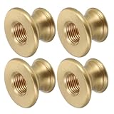 MAGICLULU 4 Stück Messing Lampenfassungsverbinder M10 Gewinde Massiver Lampenrohrverbinder Universell für Tischlampen und Wandleuchten Polierte Lampenkupplung für Lampenreparatur