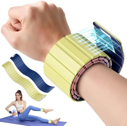 Wrist Weights, Ankle Weights for Women, 2 Pack (1.1LB Each)–Stackable Magnetic, Silicone (Waterproof), Non-Slip, Easy Wear, Adjustable (Men & Women), Ideal for Jogging/Yoga & More, Great Gift