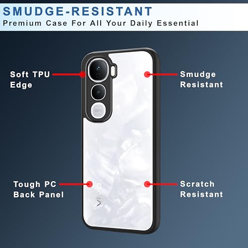 Image of CEDO Backcover for Vivo Y400 Pro (5G) | Camera Protection Bump Shockproof Edge | Ultra Hybrid Transparent Acrylic Clear TPU+PC Hard Backcase Cover (Black)