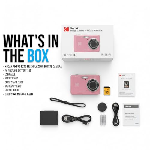 Kodak PIXPRO FZ45 Friendly Zoom 16MP Digital Camera Bundle (Pastel Pink) - image 7