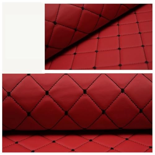 Tissu en cuir synthétique imperméable rouge pour rénover vos coussins de voiture et canapés