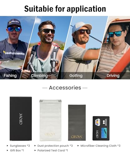 Image of Sunglasses-Men Polarized Mens Sunglasses: Classic Women Sun Glasses UV Protection for Fishing Driving Golf