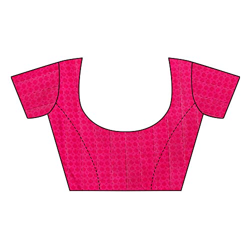 Image of AKHILAM Women's Bhagalpuri Silk Saree With Unstitched Blouse