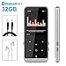 Produktbild MP3 Player Bluetooth 32GB, Timoom MP3-Player erweiterbar 128GB mit Kopfhörer, Mini Sport Musikplayer mit UKW-Radio Voice Recorder E-Book Photo Video 48 std Standby-Zeit HiFi verlustfreier Klang