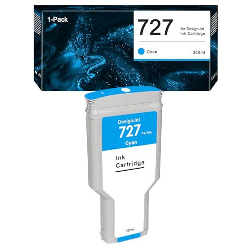 Cartouche 727 cyan compatible évite les buses bouchées sur HP DesignJet