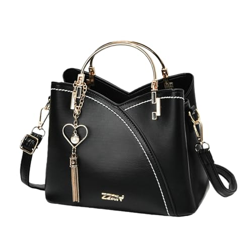 Sac à main femme à bandoulière grand volume et bicolore pour une organisation optimale