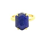Anillo Ajustable Mujer, 1 Anillo De Cristal Natural Para Mujer, Banda Para El Pulgar Abierta, Ajustable, Hexagonal, De Cuatro Puntas, Con Gema, Hecho A Mano, Joyería Espiritual De 7 Chakras, Regalos