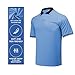 Men's Baseball Softball Umpire Shirt Short Sleeve Polo Ref Jersey Referee Gear - Sized for Chest Protector Light Blue S