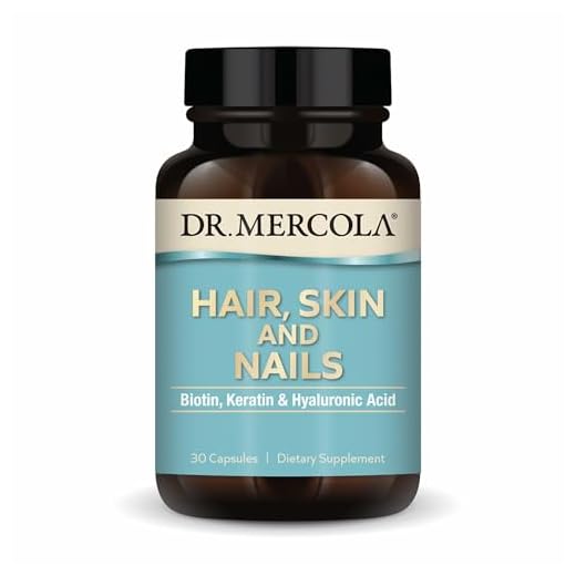 Dr. Mercola Hair, Skin & Nails, 30 Capsules (30 Servings), with Biotin, Solubilized Keratin, and Low Density Hyaluronic Acid, Non GMO, Gluten Free, Soy Free