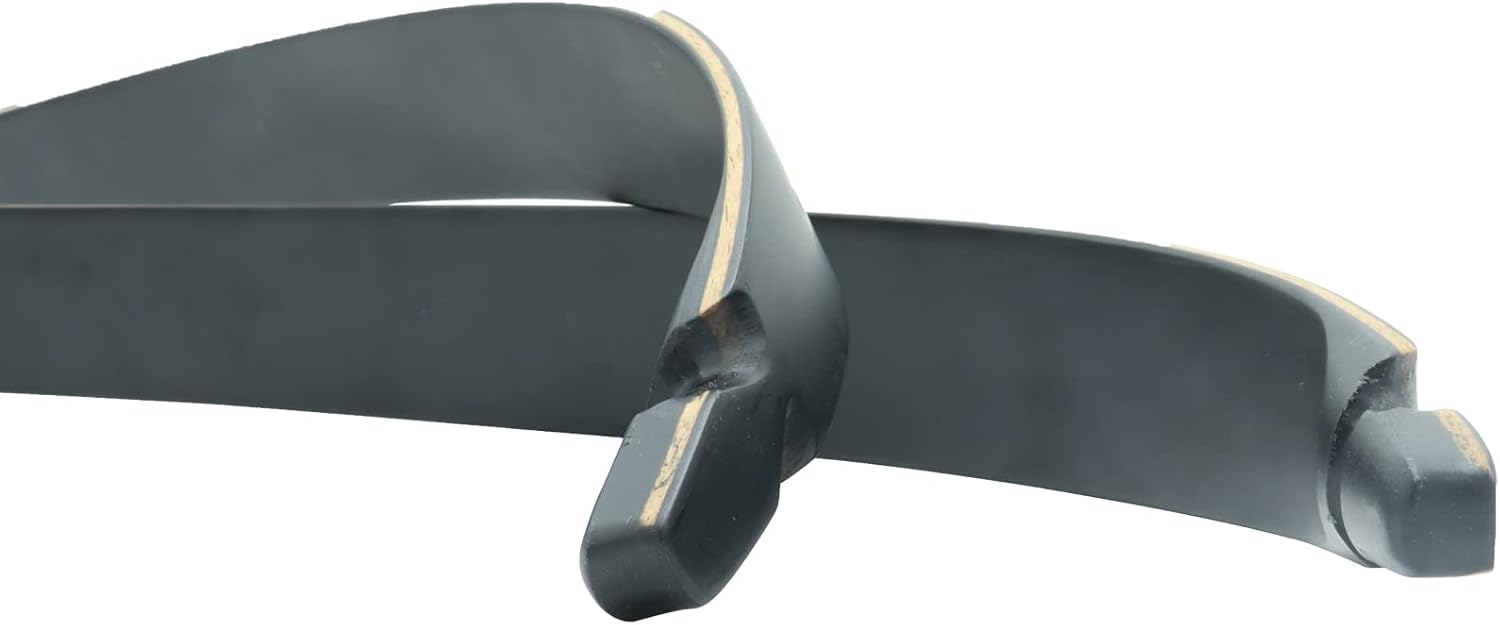 Black Hunter Original Recurve Bow Limbs Replacement 20-60 lbs Right Hand Fiberglass and Bamboo Sheet Laminated