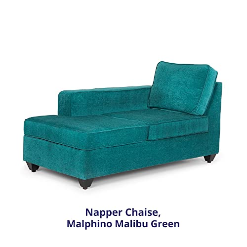 Image of Wakefit Sofa Set | 3 Year Warranty | Sofa 3 Seater, 3 Seater Sofa for Living Room, Wooden Sofa Set, 4 Seater + Left Aligned, Sofa for Living Room - Napper(Malphino : Malibu Green)