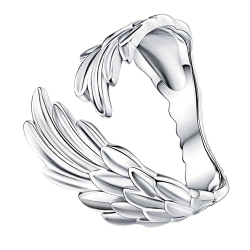 Bague en argent S925 au design délicat d'aile pour femme