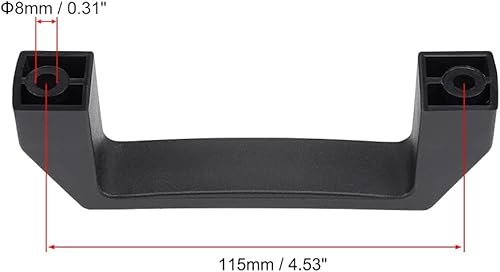 Miniatura 3 de uxcell Manijas plásticas del tirón 377.3 ft m centros del agujero para el equipo mecánico del equipaje 4pcs