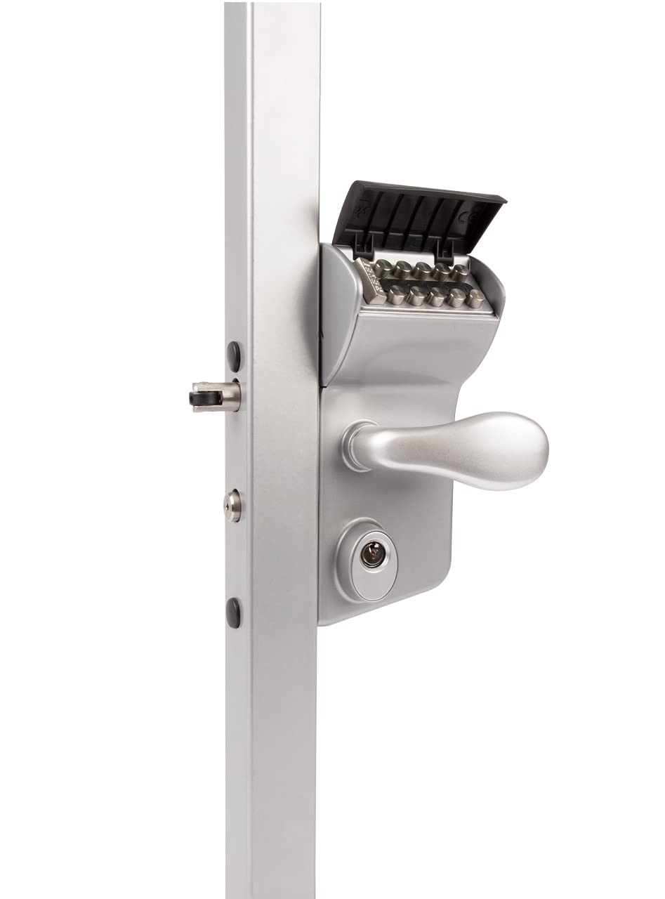 Locinox - Serrure à code mécanique LMKQ40 Thermolaquée argent Profil 40 mm Axe à 60 mm