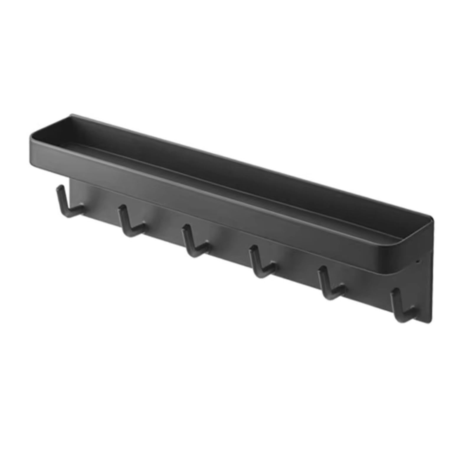 Kifsdlf Black Key Mail Holder Wall Rack 6 Hooks Magnetic Tray