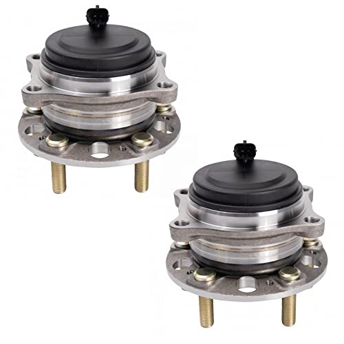 Image of TRQ Front Left and Right Wheel Bearing and Hub Assembly Set 2 Piece Compatible with 2015-2016 Hyundai Genesis RWD 2017 Genesis G80 RWD
