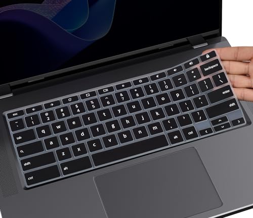 CaseBuy Keyboard Cover for 2025 2024 Acer Chromebook Plus 515 CB515 CBE595 15.6, Acer Chromebook Plus 314 514 CB314-4HT CB514-3HT CBE574 14 Laptop Skin -Black