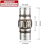 Autarboor Exhaust Flex Pipe, 2.5''x 4''Stainless Steel Heavy Duty Exhaust Flex Pipe, Double Braid Exhaust Flex Tube, Overall Length 8''