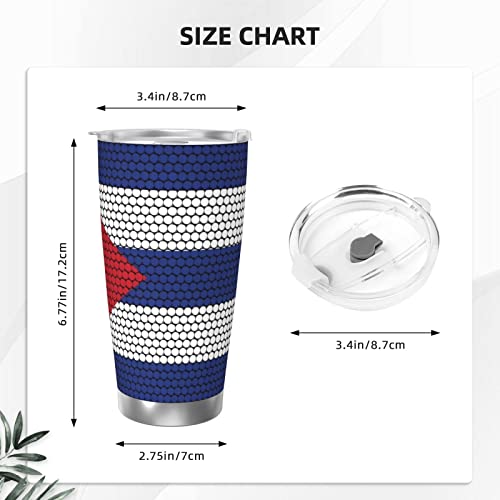 Olyglo 20Oz Car Cup，Tumbler With Lid And Straw Dots Flag Cuba 20Oz Cup 304 Stainless Steel Cup，Mothers Day Gifts Best Friend Funny Gifts For Birthday Christmas #TOP3