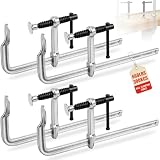 EZUVITA 4er-Pack 300 mm F-Zwingen, 300 kg, Geschmiedeter Stahl