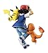 Megahouse Pokemon: Ash Ketchum & Pikachu & Charmander GEM PVC Figure