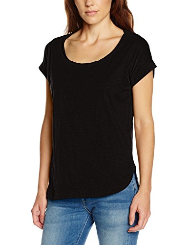 Urban Classics Damen Dames Long Back Shaped Slub Tee T Shirt, Schwarz...